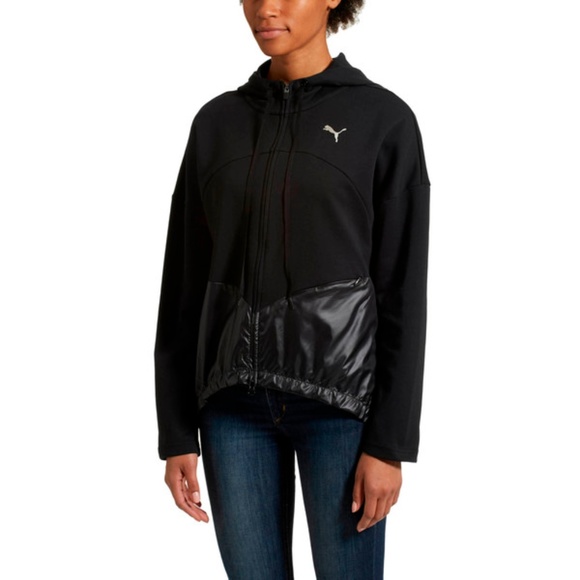 Puma Relaxed Fit Zip Up Hoodie - Picture 1 of 8